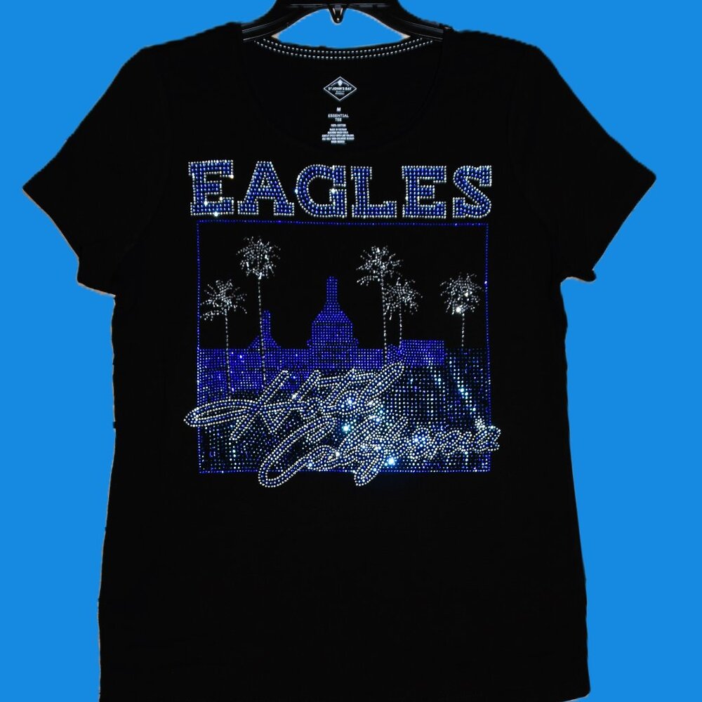 Eagles rhinestone short sleeve shirt XS S M L XL XXL 1X2X3X4X5X - Picture 4 of 9